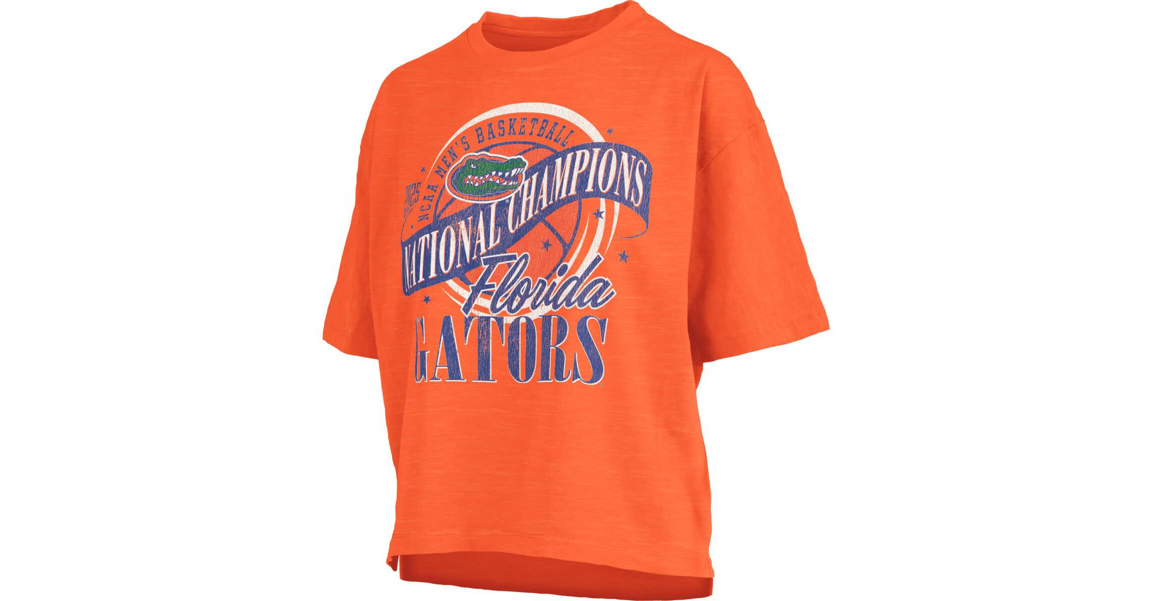 NCAA Florida Gators 2025 NCAA Basketball National s World Ball Motley Crew Oversized Slub T-Shirt