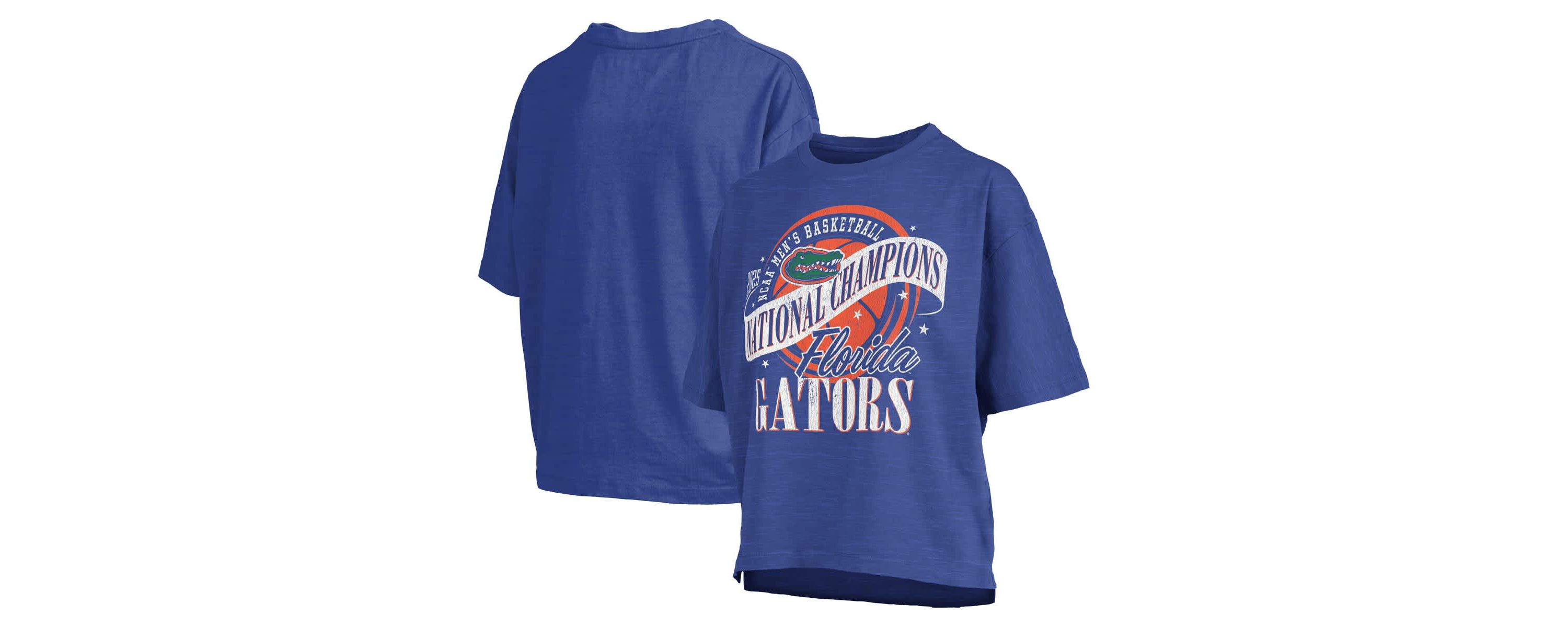 NCAA Florida Gators 2025 NCAA Basketball National s World Ball Motley Crew Oversized Slub T-Shirt