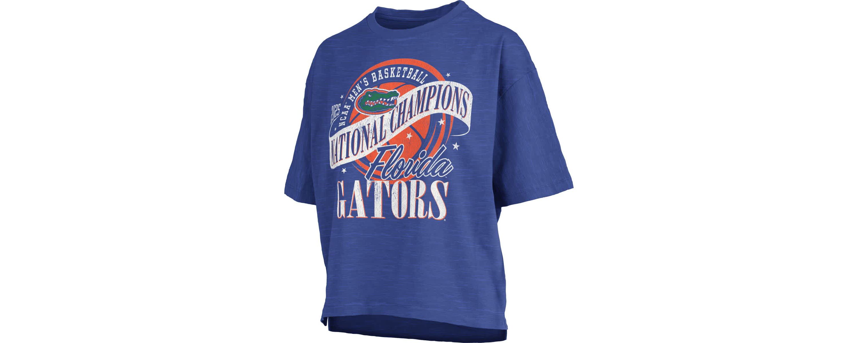 NCAA Florida Gators 2025 NCAA Basketball National s World Ball Motley Crew Oversized Slub T-Shirt