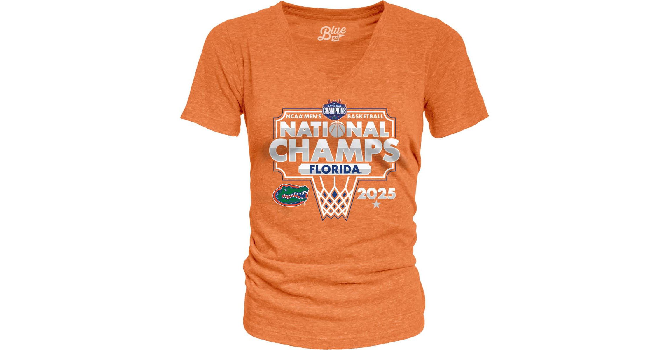 NCAA Florida Gators 2025 NCAA Basketball National s Bracket Tri-Blend V-Neck T-Shirt