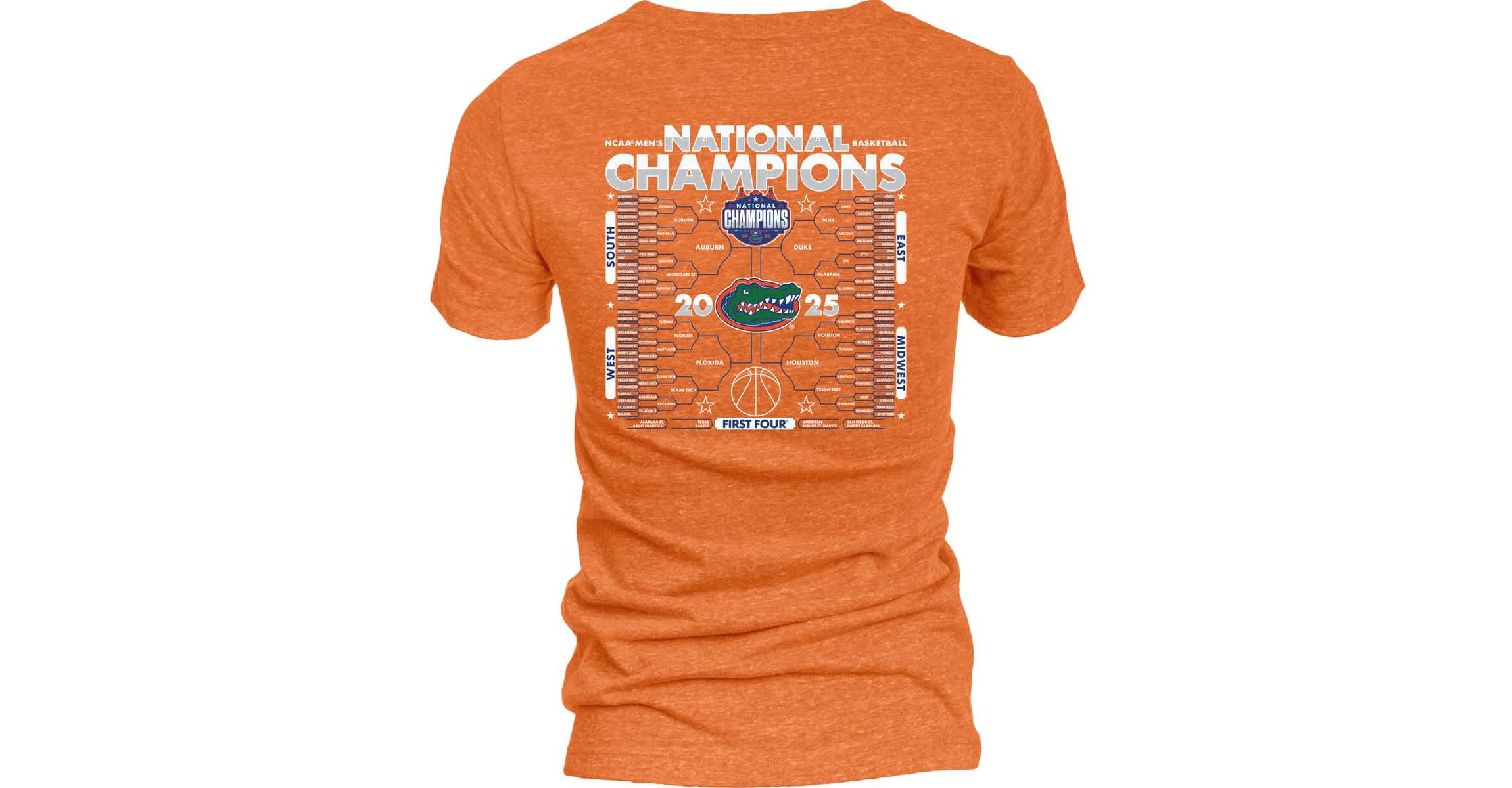 NCAA Florida Gators 2025 NCAA Basketball National s Bracket Tri-Blend V-Neck T-Shirt