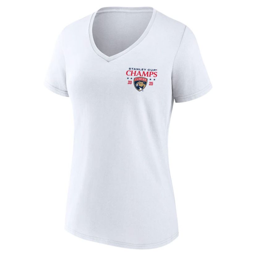 NHL Fanatics Florida Panthers 2025 Stanley Cup s Jersey Roster V-Neck T-Shirt