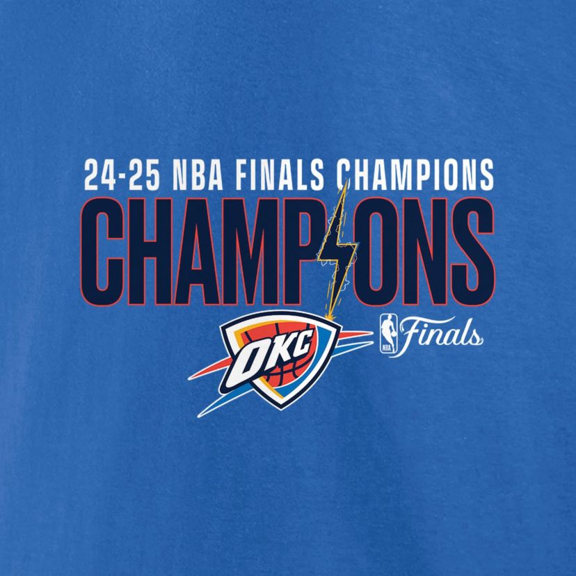 NBA Fanatics Oklahoma City Thunder 2025 NBA Finals s Fast Break Hometown V-Neck T-Shirt