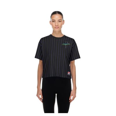 New Era MLB Tampa Bay Rays City Connect Throwback Meshback Pinstripe Boxy T-Shirt
