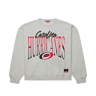 Mitchell & Ness NHL Carolina Hurricanes Hockey Night Sweatshirt, Gray, Small