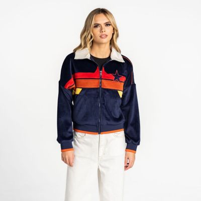 The Wild Collective MLB Houston Astros Velvet Cord Full-Zip Jacket
