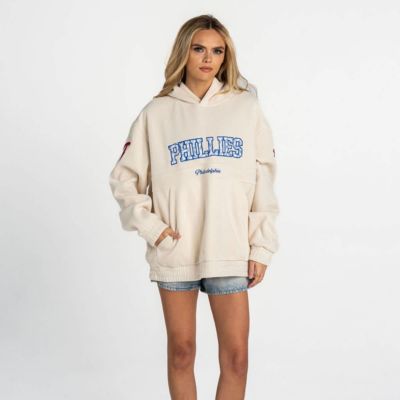 The Wild Collective MLB Philadelphia Phillies Oversized Cord Tri-Blend Hoodie