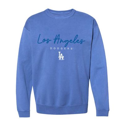 Soft as a Grape MLB Light Los Angeles Dodgers Pigment Dye Crewneck Sweatshirt