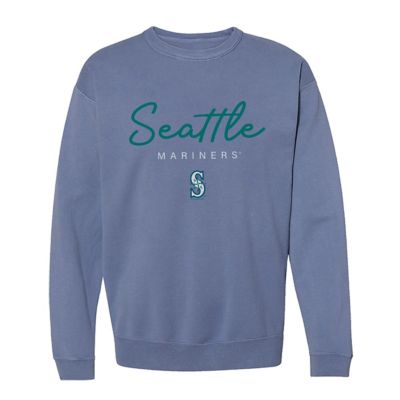 Soft as a Grape MLB Seattle Mariners Pigment Dye Crewneck Sweatshirt