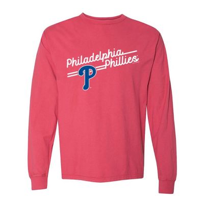 Soft as a Grape MLB Philadelphia Phillies Pigment Dye Long Sleeve T-Shirt