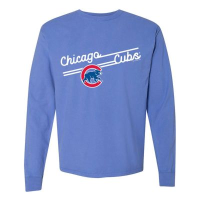 Soft as a Grape MLB Light Chicago Cubs Pigment Dye Long Sleeve T-Shirt