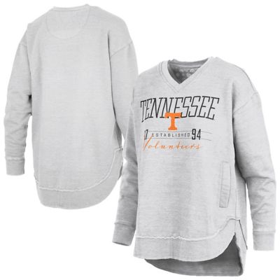 Pressbox Women's NCAA Tennessee Volunteers Marcus East Hall Poncho V-Neck Sweatshirt, Gray, Small