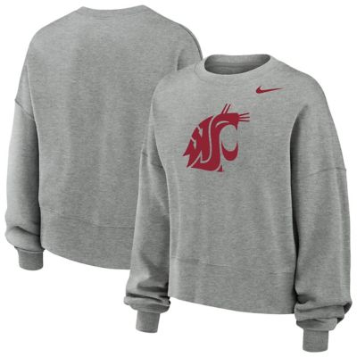 Women's NCAA Nike Washington State Cougars Phoenix Fleece Pullover Sweatshirt, Gray, Small