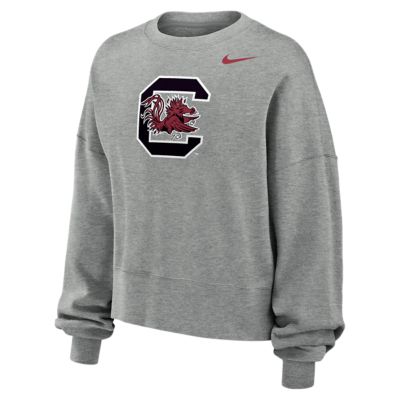 NCAA Nike South Carolina Gamecocks Phoenix Fleece Pullover Sweatshirt, Gray, Large