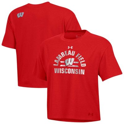 NCAA Under Armour Wisconsin Badgers 2026 Lambeau Field Collection Boxy Tri-Blend T-Shirt