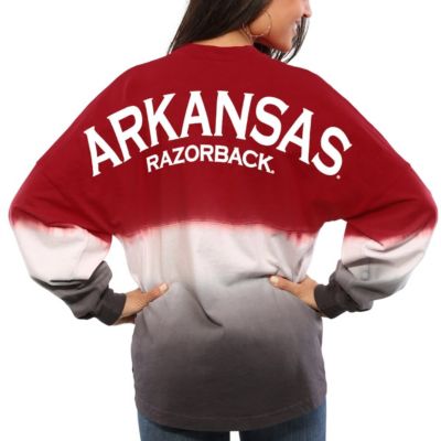 NCAA Arkansas Razorbacks Ombre Long Sleeve Dip-Dyed