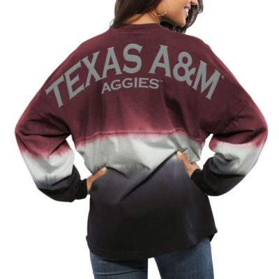 NCAA Texas A&M Aggies Ombre Long Sleeve Dip-Dyed