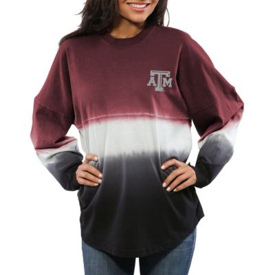 NCAA Texas A&M Aggies Ombre Long Sleeve Dip-Dyed