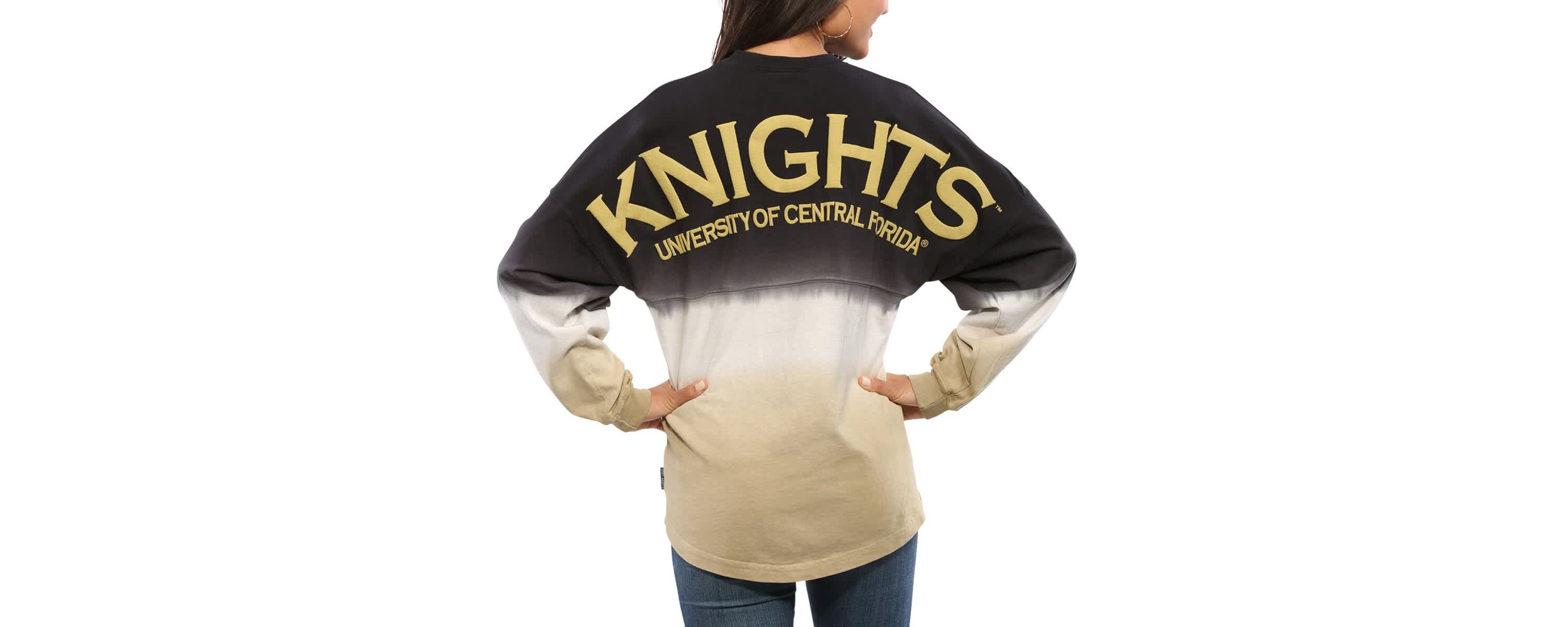 NCAA UCF Knights Ombre Long Sleeve Dip-Dyed