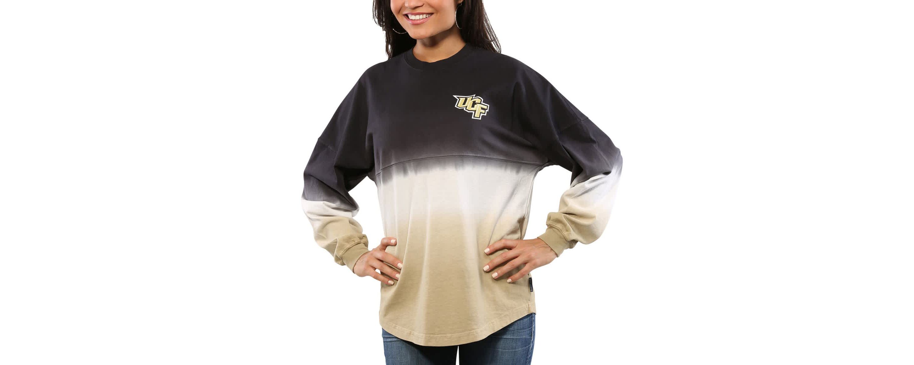 NCAA UCF Knights Ombre Long Sleeve Dip-Dyed