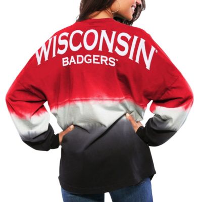 NCAA Wisconsin Badgers Ombre Long Sleeve Dip-Dyed