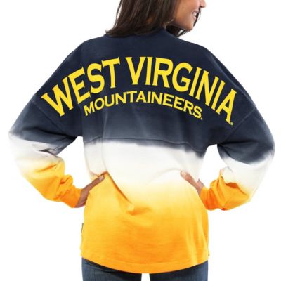 NCAA West Virginia Mountaineers Ombre Long Sleeve Dip-Dyed