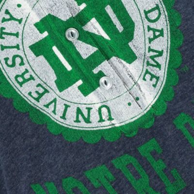 NCAA Notre Dame Fighting Irish Relaxed Henley V-Neck Tri-Blend Tank Top