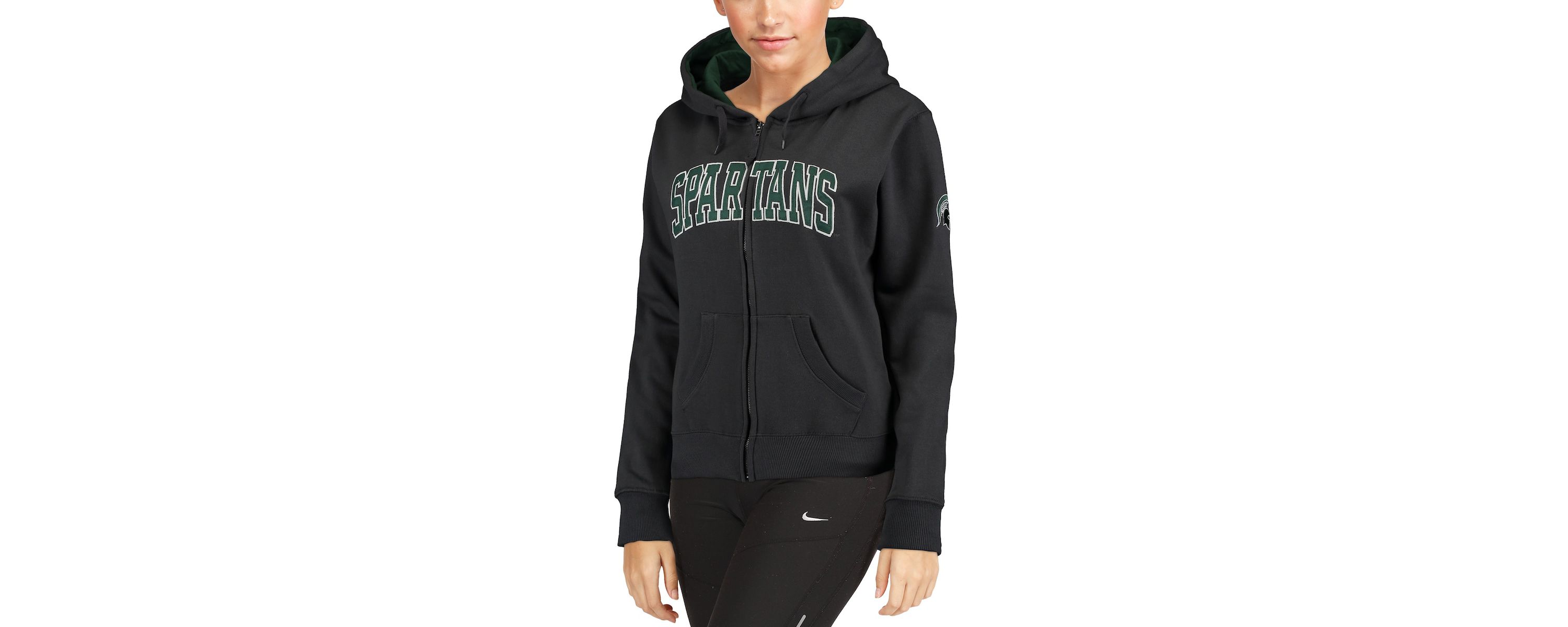 NCAA Michigan State Spartans Arched Name Full-Zip Hoodie