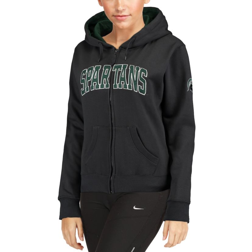 NCAA Michigan State Spartans Arched Name Full-Zip Hoodie