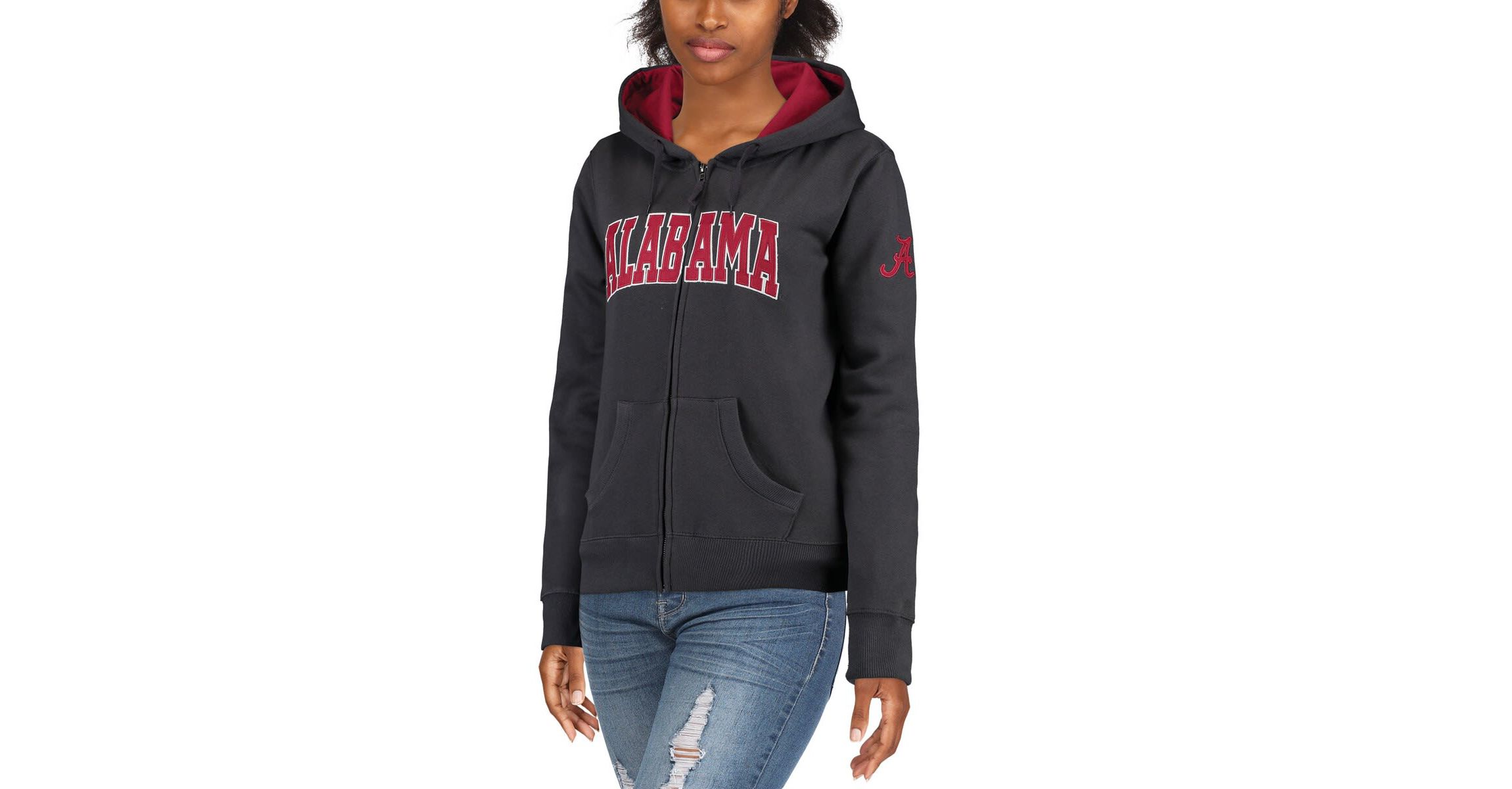 Alabama Crimson Tide NCAA Alabama Tide Arched Name Full-Zip Hoodie