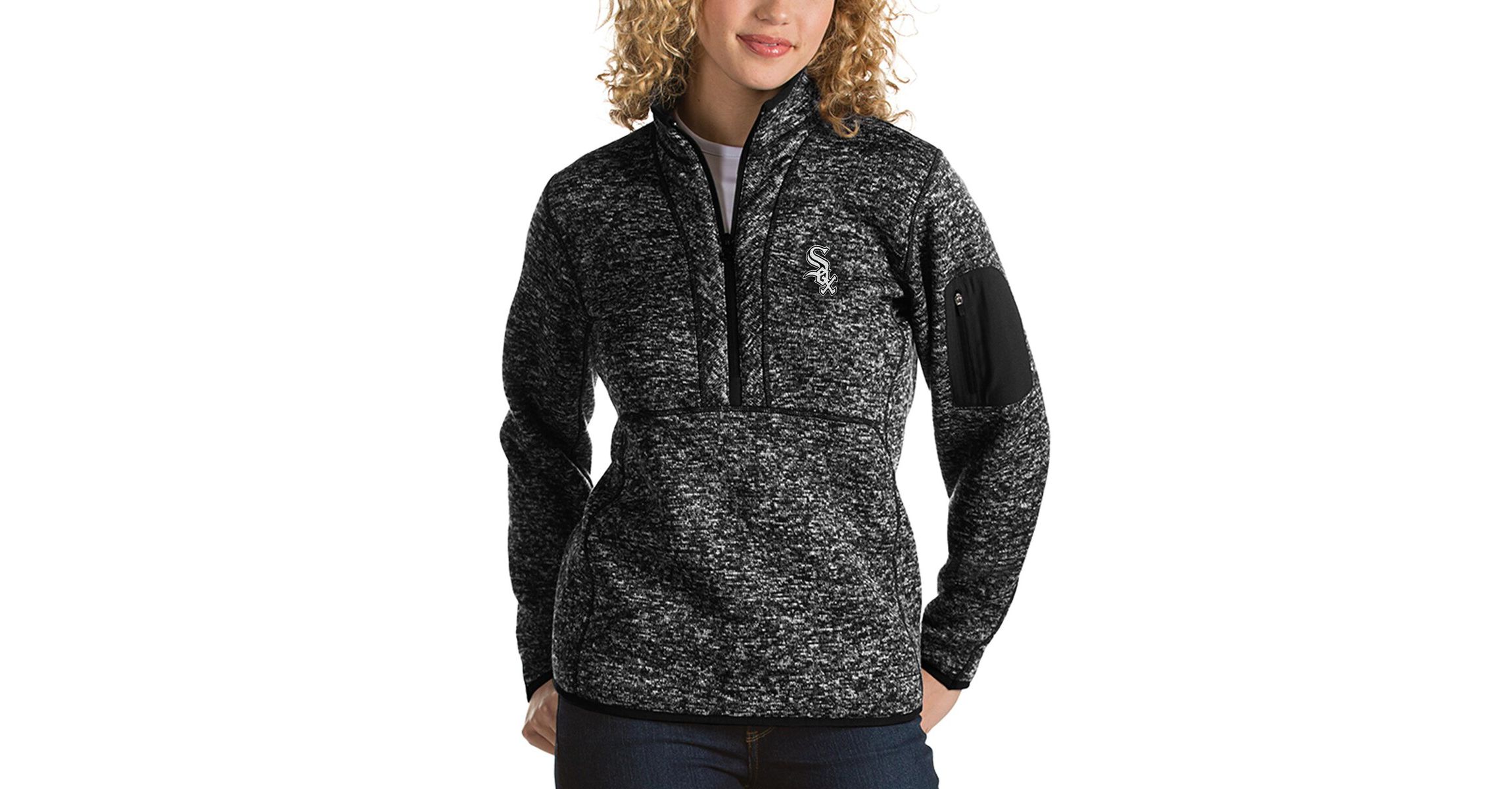 Chicago White Sox MLB ed Chicago Sox Fortune Half-Zip Pullover Sweater