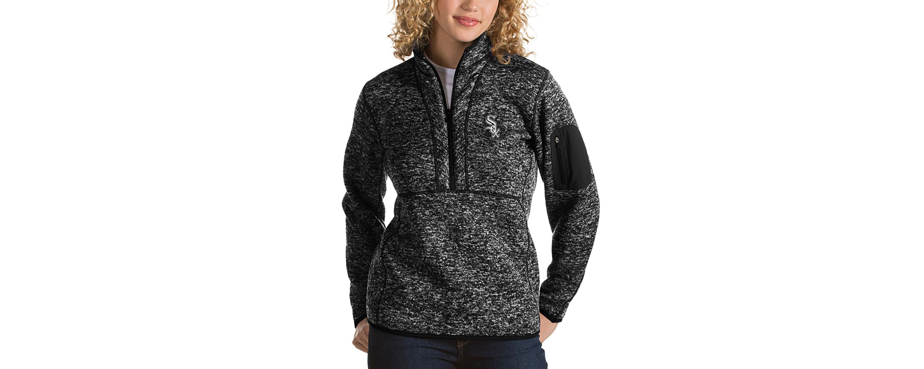 Chicago White Sox MLB ed Chicago Sox Fortune Half-Zip Pullover Sweater