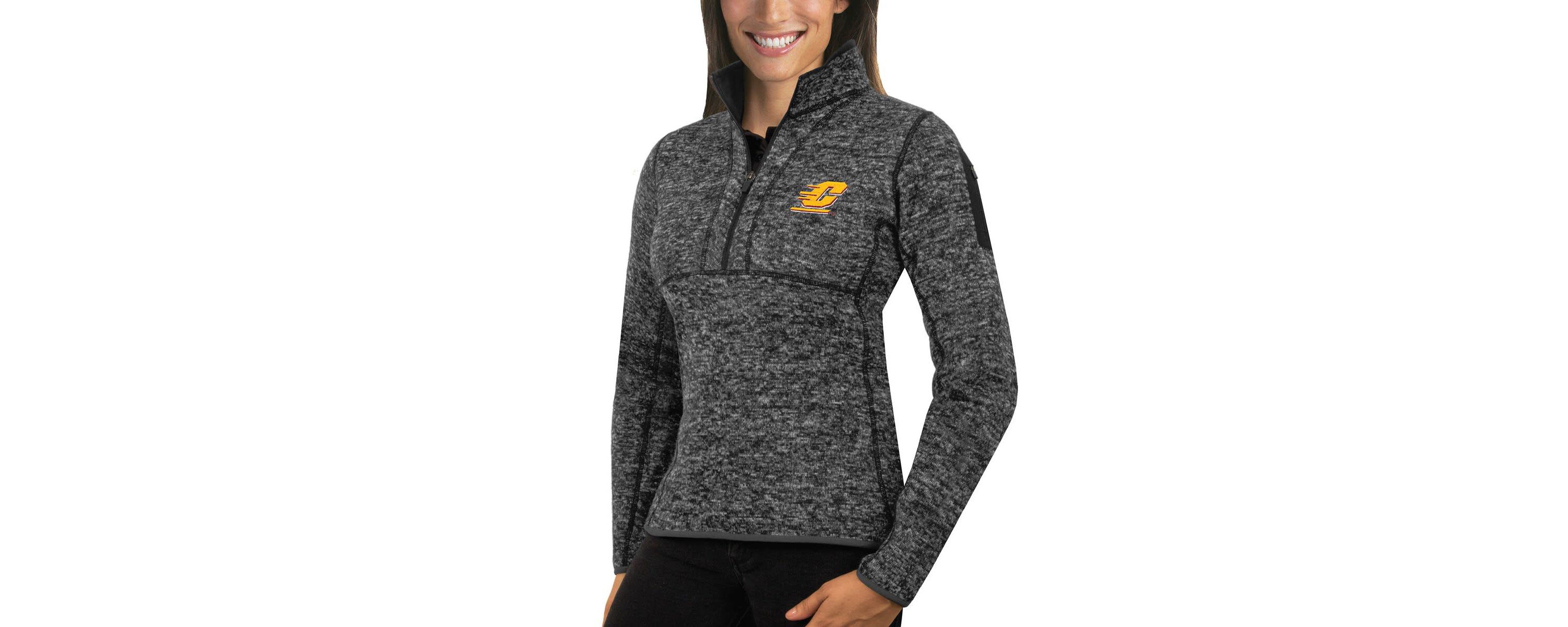 NCAA Central Michigan Chippewas Fortune 1/2-Zip Pullover Sweater