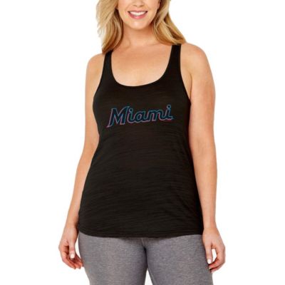 Soft as a Grape MLB Miami Marlins Plus Size Swing for the Fences Racerback Tank Top