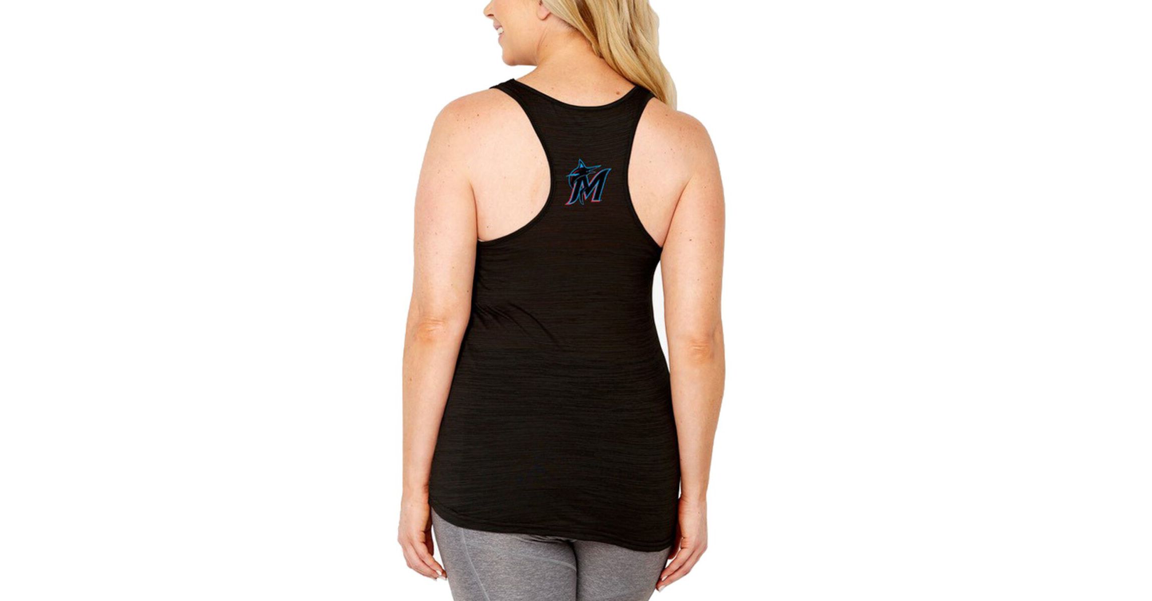 MLB Miami Marlins Plus Size Swing for the Fences Racerback Tank Top