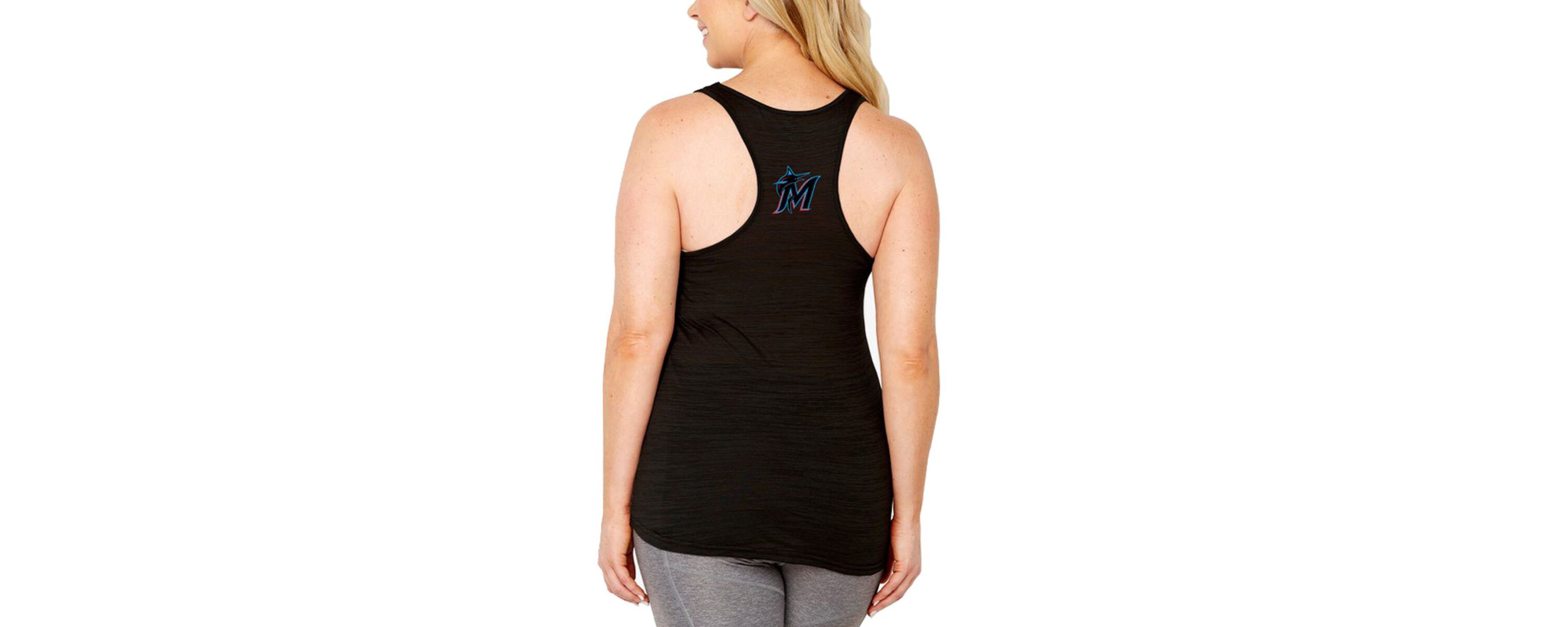 MLB Miami Marlins Plus Size Swing for the Fences Racerback Tank Top