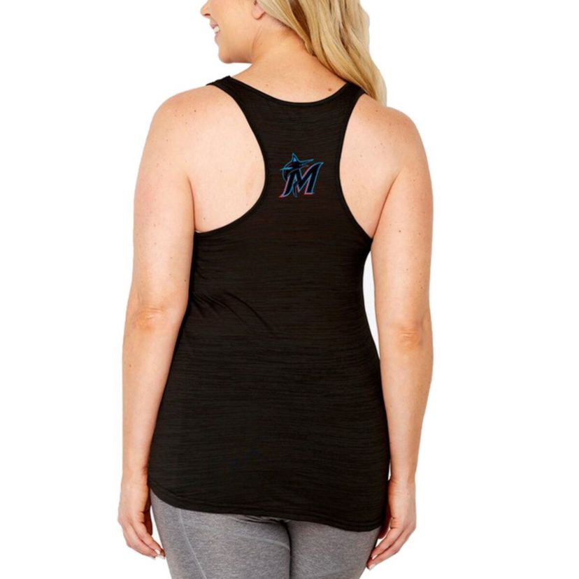 MLB Miami Marlins Plus Size Swing for the Fences Racerback Tank Top