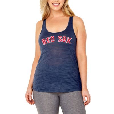 Soft as a Grape Boston Red Sox MLB Boston Sox Plus Size Swing for the Fences Racerback Tank Top