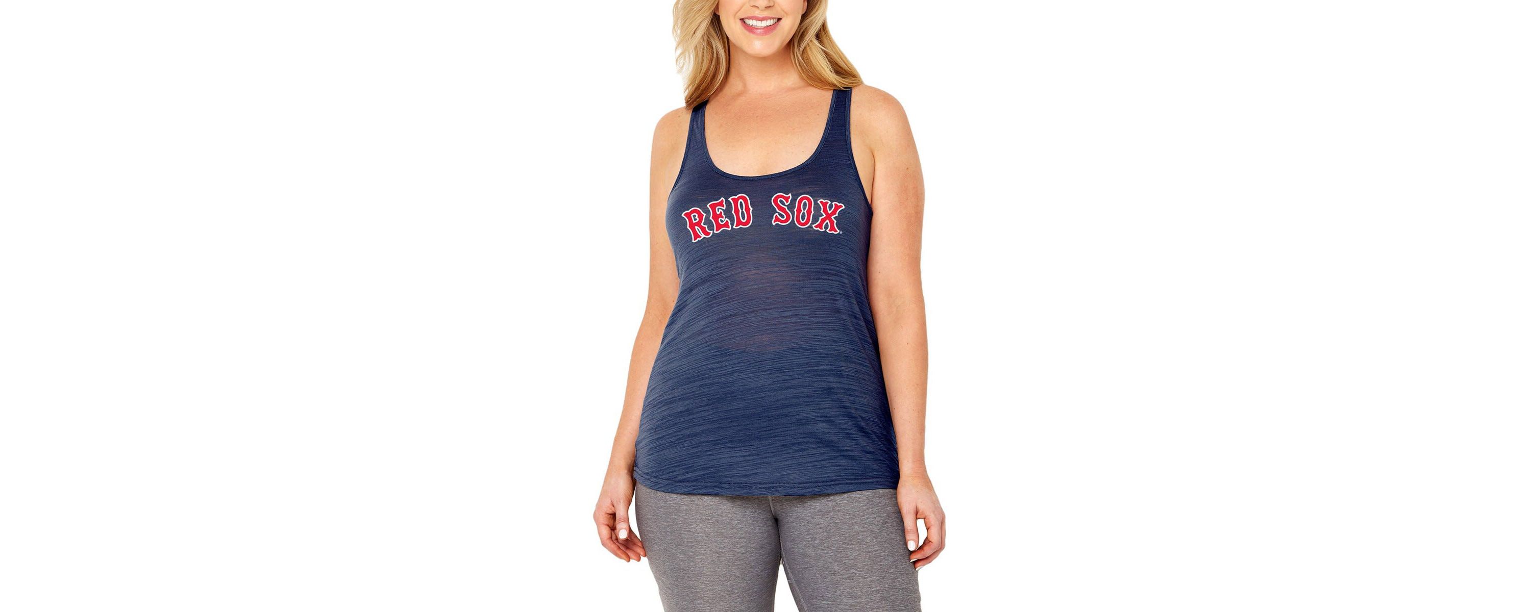 Boston Red Sox MLB Boston Sox Plus Size Swing for the Fences Racerback Tank Top