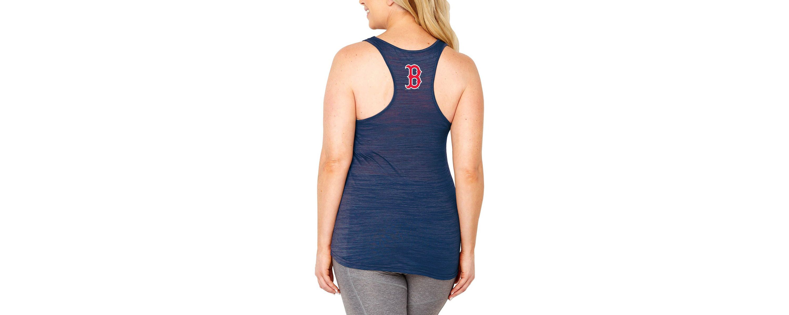 Boston Red Sox MLB Boston Sox Plus Size Swing for the Fences Racerback Tank Top