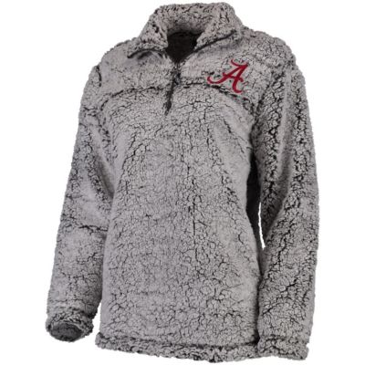 Alabama Crimson Tide NCAA Alabama Tide Sherpa Super Soft Quarter-Zip Pullover Jacket