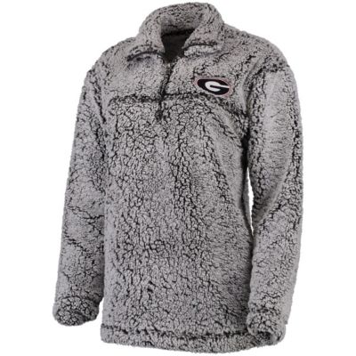 NCAA Georgia Bulldogs Sherpa Super Soft Quarter-Zip Pullover Jacket