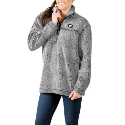 NCAA Georgia Bulldogs Sherpa Super Soft Quarter-Zip Pullover Jacket