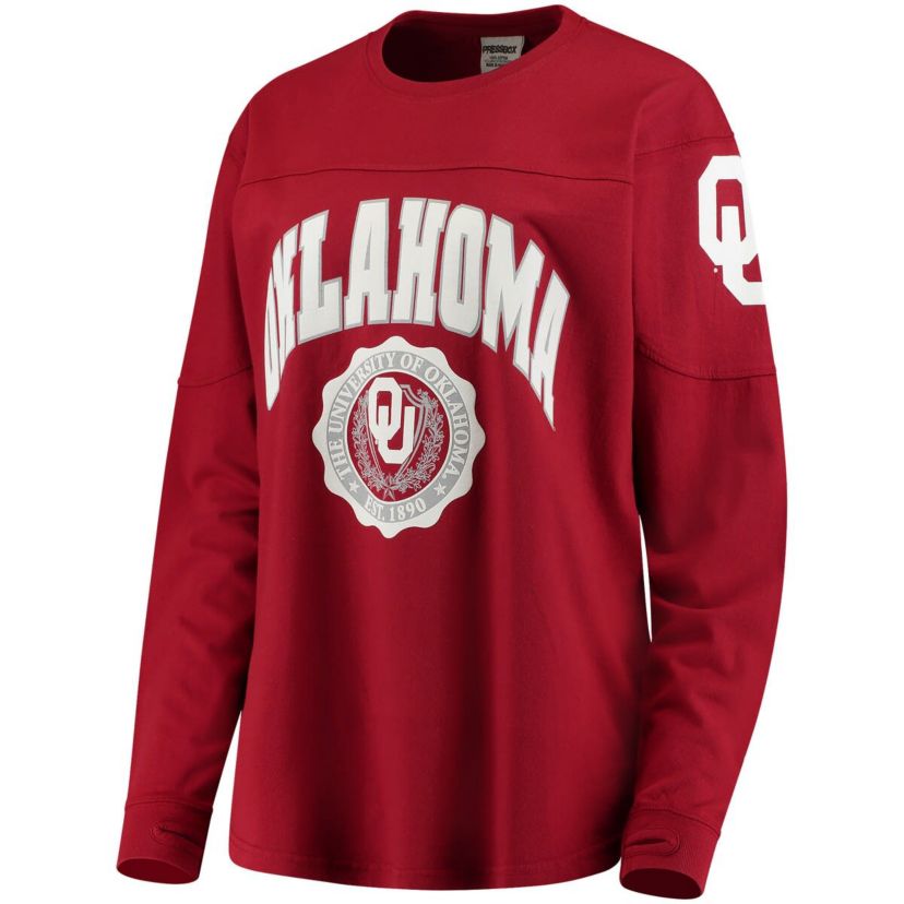 NCAA Oklahoma Sooners Edith Long Sleeve Oversized Top
