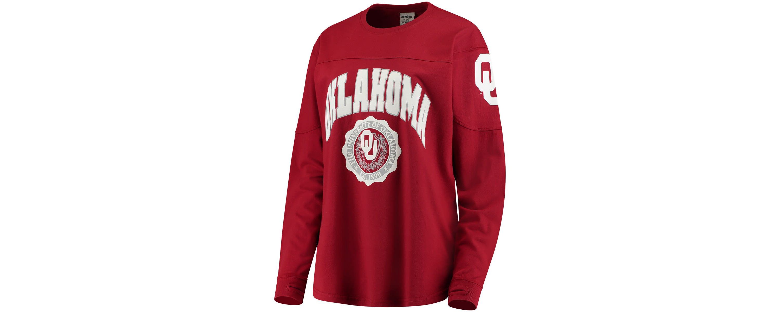 NCAA Oklahoma Sooners Edith Long Sleeve Oversized Top