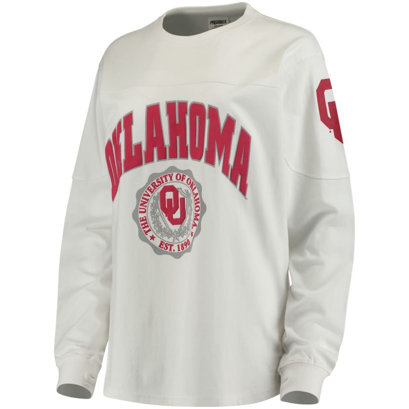 NCAA Oklahoma Sooners Edith Long Sleeve Oversized Top