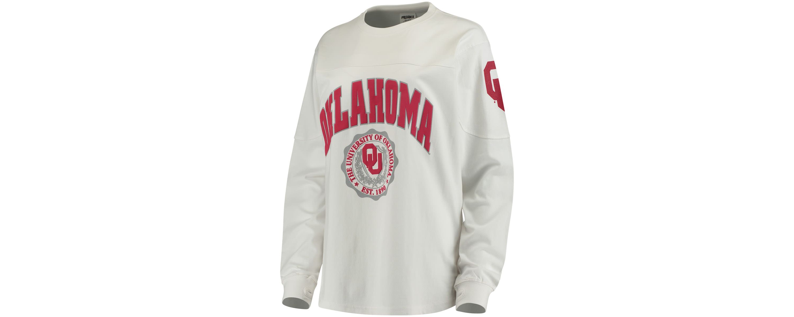 NCAA Oklahoma Sooners Edith Long Sleeve Oversized Top