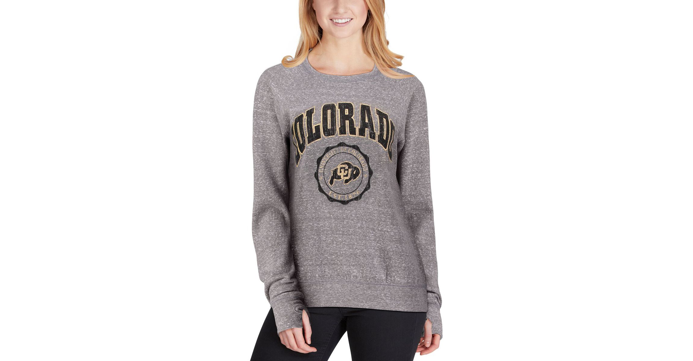 NCAA ed Colorado Buffaloes Edith Vintage Knobi Pullover Sweatshirt