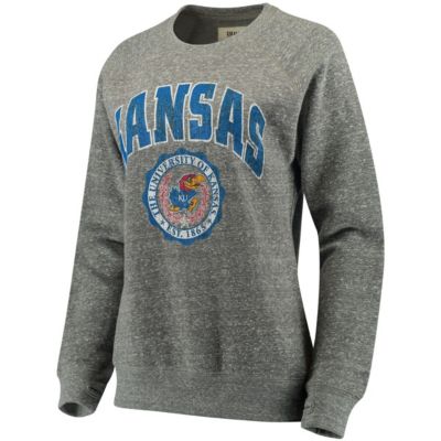 NCAA ed Kansas Jayhawks Edith Vintage Knobi Pullover Sweatshirt