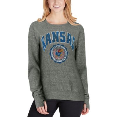 NCAA ed Kansas Jayhawks Edith Vintage Knobi Pullover Sweatshirt